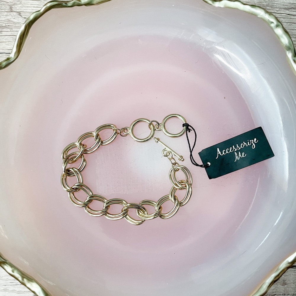 Double link chain bracelet